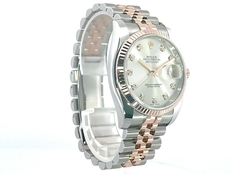 Rolex Datejust 36 Ref. 116231 Silber Diamant Jubile-Band aus 2018