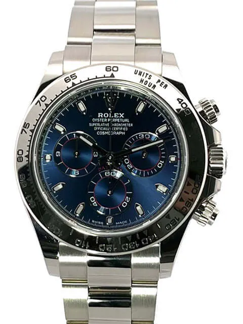 Rolex Cosmograph Daytona 116509 Weißgold Blau ungetragen