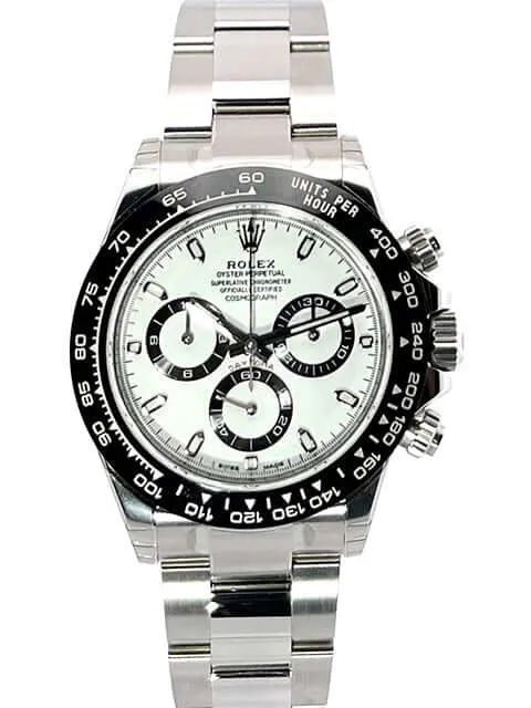 Rolex Daytona Edelstahl 116500LN Weiß verklebt LC100