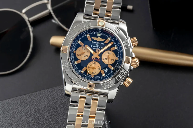 Breitling Chronomat 44 chronograph steel / gold automatic men's watch IB0110 [2600966]