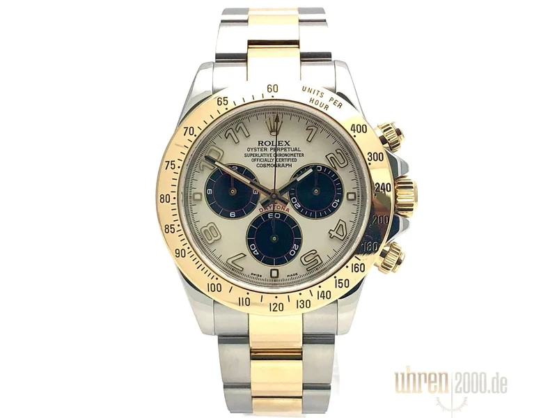 Rolex Daytona Cosmograph 116523 Weiß Schwarz Arabisch aus 2008 LC100