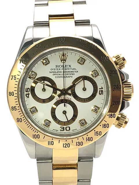 Rolex Daytona Cosmograph 116523 Weiß Diamant aus 2003 LC100