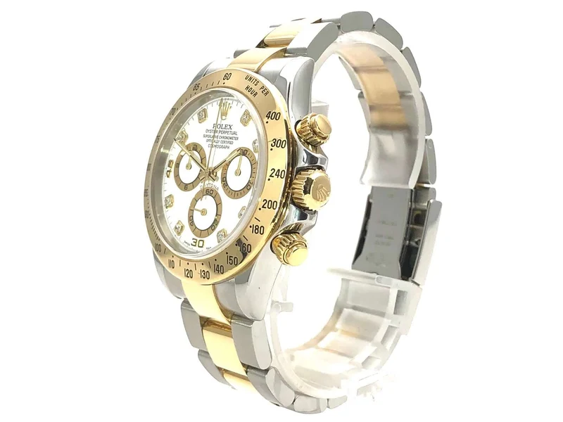 Rolex Daytona Cosmograph 116523 Weiß Diamant aus 2003 LC100
