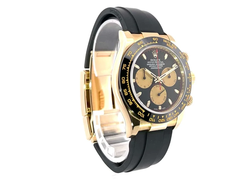 Rolex Daytona 116518LN Gelbgold Oysterflex Schwarz Champagner