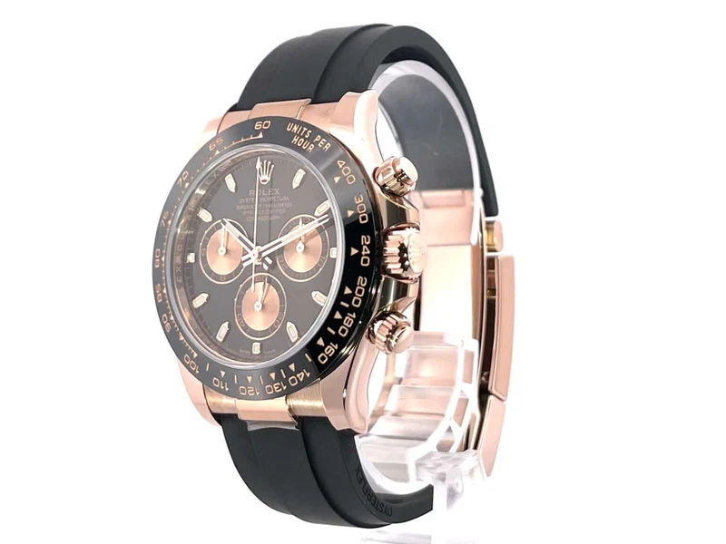Rolex Daytona 116515LN Everose-Gold Oysterflex Schwarz
