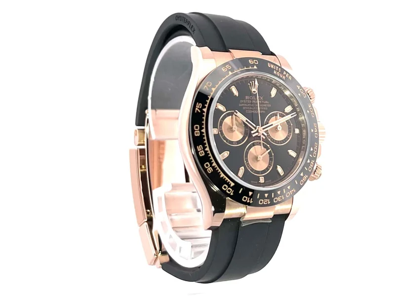 Rolex Daytona 116515LN Everose-Gold Oysterflex Schwarz