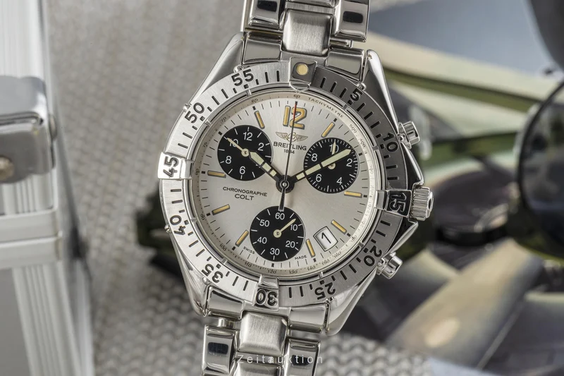 Breitling Colt chronograph steel quartz men's watch A53035 [2301280]