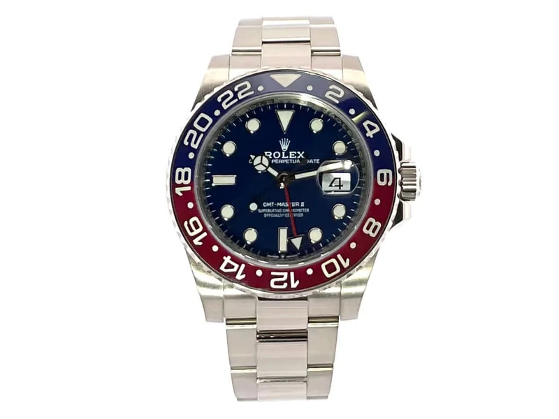 Rolex GMT Master II Weißgold 126719BLRO Blau