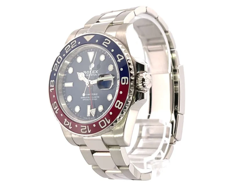 Rolex GMT Master II Weißgold 126719BLRO Blau