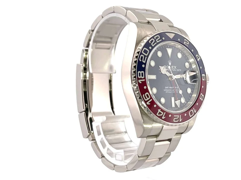 Rolex GMT Master II Weißgold 126719BLRO Blau