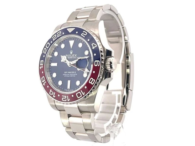 Rolex GMT Master II Weißgold 126719BLRO Blau