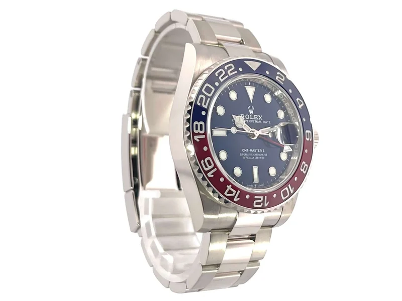 Rolex GMT Master II Weißgold 126719BLRO Blau