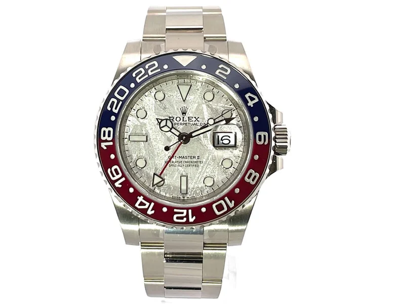 Rolex GMT Master II Weißgold 126719BLRO Meteorit verklebt 10-2021