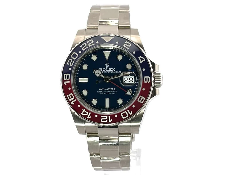 Rolex GMT Master II Weißgold 126719BLRO Blau verklebt aus 2021