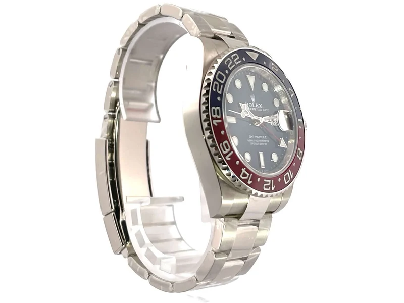 Rolex GMT Master II Weißgold 126719BLRO Blau verklebt aus 2021