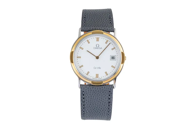 Omega De Ville steel / gold quartz unisex 196.0308 Vintage [2507256]