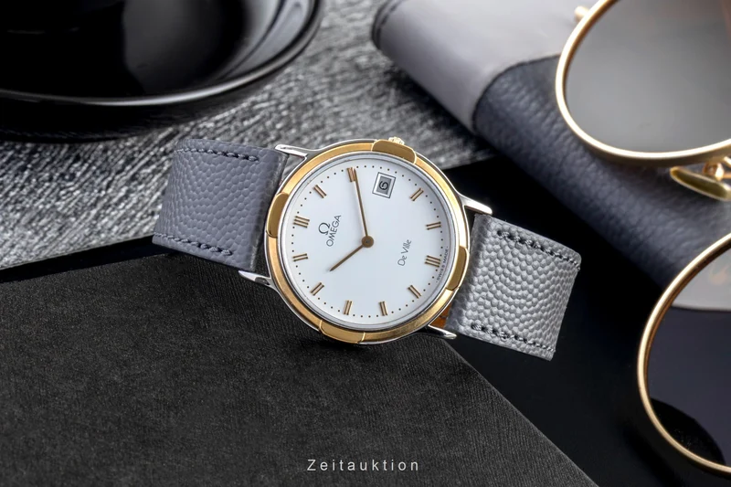 Omega De Ville steel / gold quartz unisex 196.0308 Vintage [2507256]