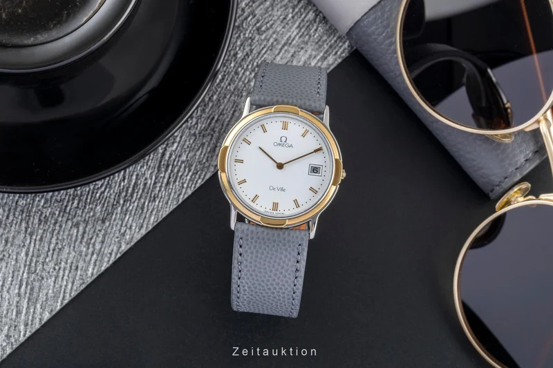 Omega De Ville steel / gold quartz unisex 196.0308 Vintage [2507256]