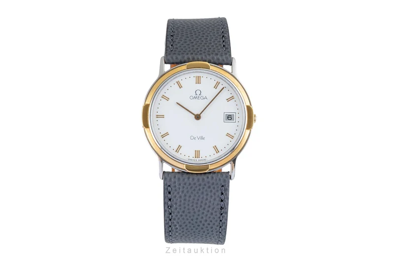 Omega De Ville steel / gold quartz unisex 196.0308 Vintage [2507256]