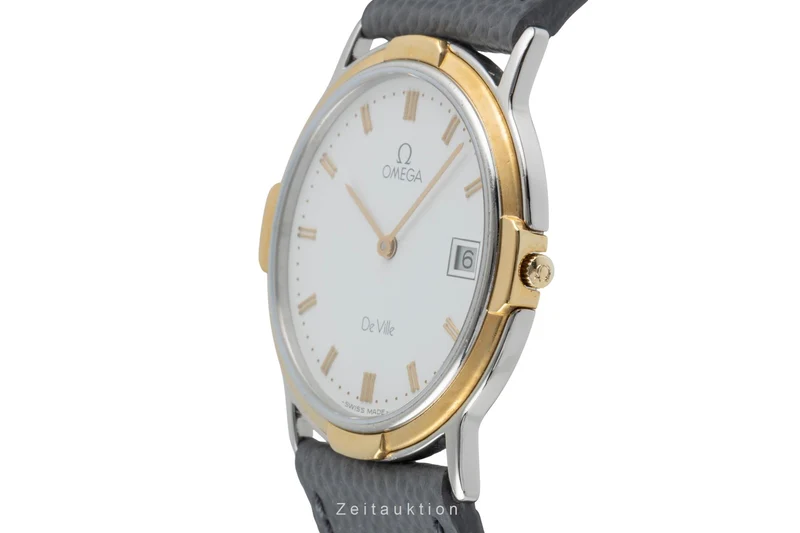 Omega De Ville steel / gold quartz unisex 196.0308 Vintage [2507256]
