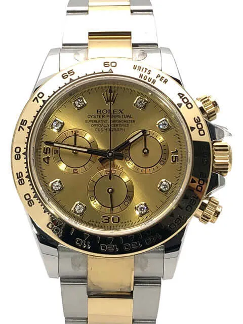 Rolex Daytona Edelstahl - Gelbgold 116503 Champagner Diamant 2020 ungetragen