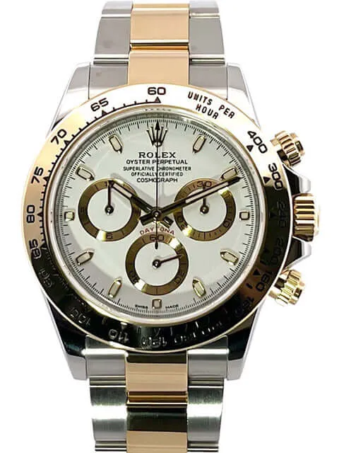 Rolex Daytona Edelstahl - Gelbgold 116503 Weiss aus 2017