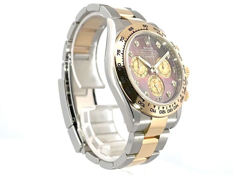 Rolex Daytona Edelstahl - Gelbgold 116503 Dunkles Perlmutt Diamant aus 2020 LC100