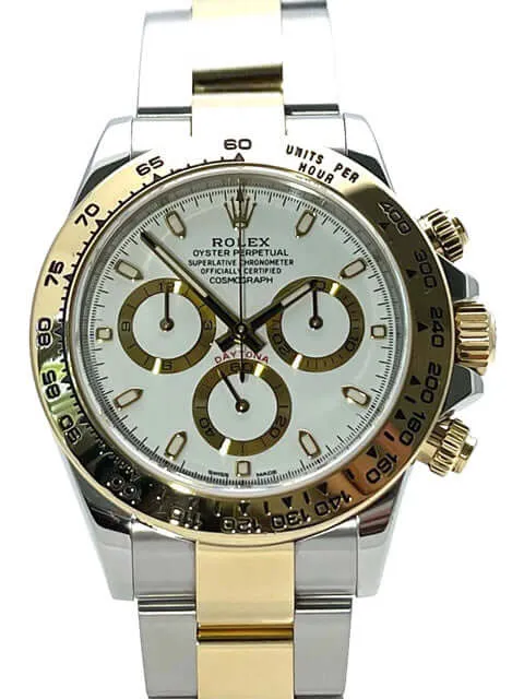 Rolex Daytona Edelstahl - Gelbgold 116503 Weiss ungetragen aus 2018