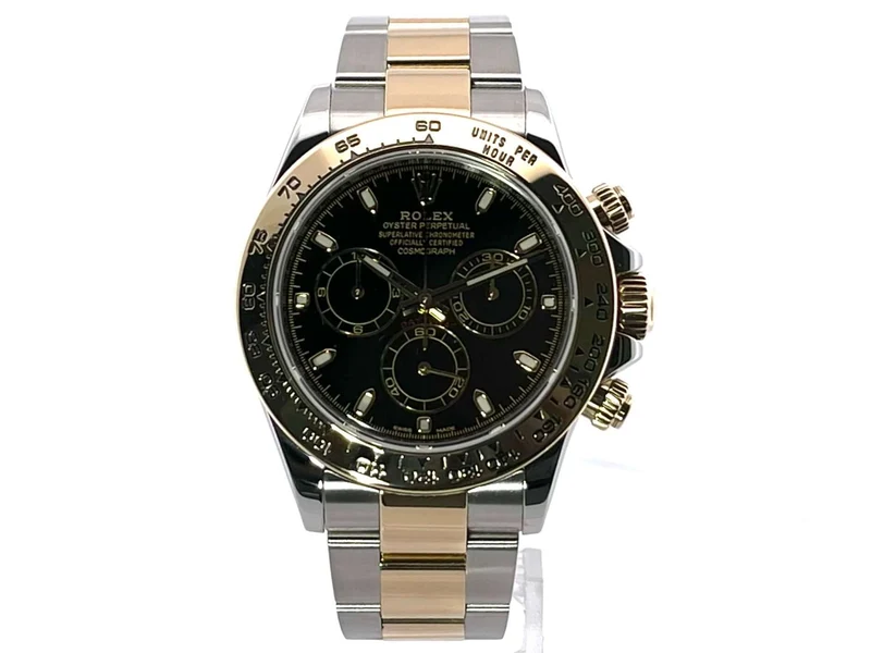 Rolex Daytona Edelstahl Gelbgold 116503 Schwarz aus 2018