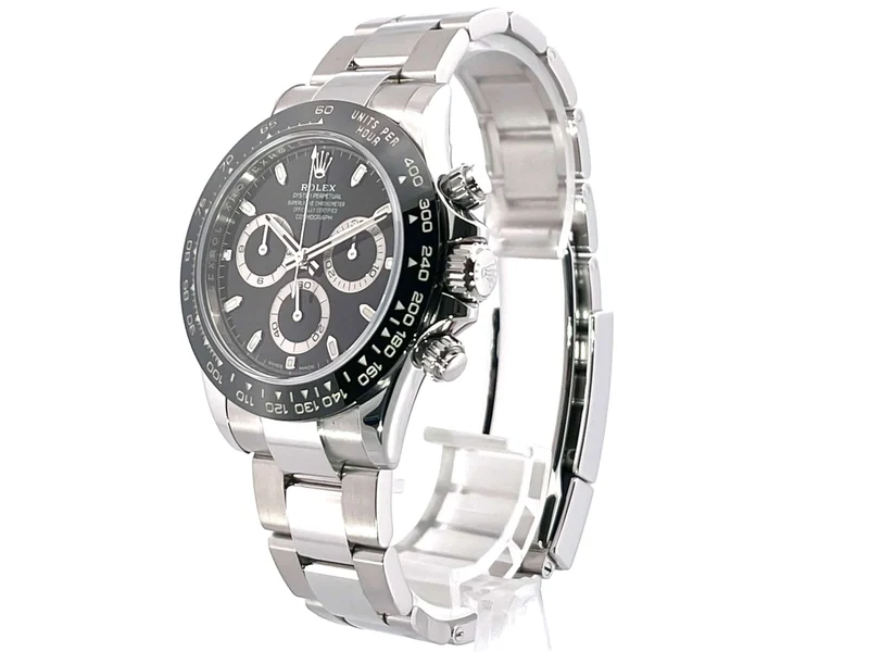 Rolex Daytona Edelstahl 116500LN Schwarz LC100 aus 2019