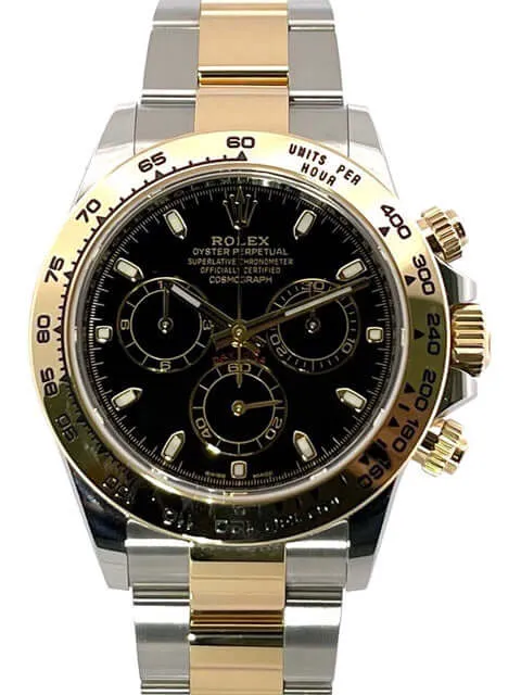 Rolex Daytona Edelstahl Gelbgold 116503 Schwarz aus 2020