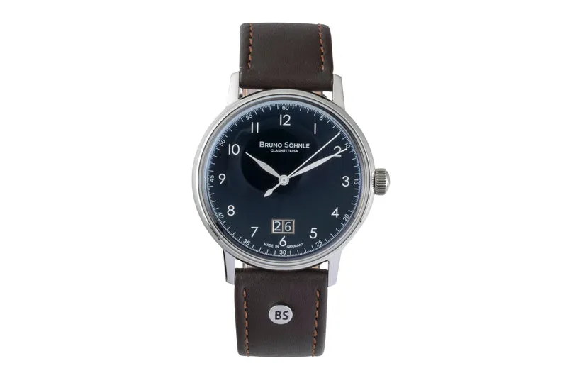 Bruno Söhnle Glashütte Bergamo Big steel quartz men's watch 17-13234-331 [2601715]