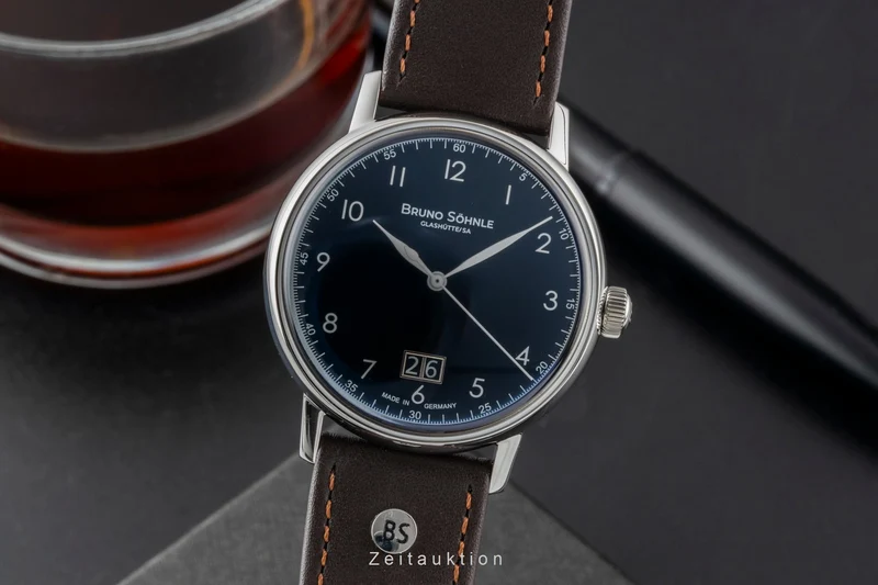 Bruno Söhnle Glashütte Bergamo Big steel quartz men's watch 17-13234-331 [2601715]