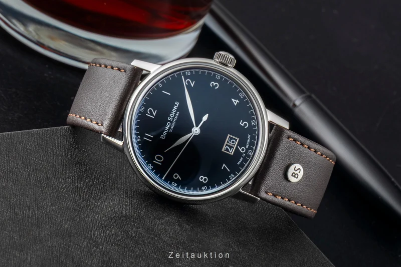 Bruno Söhnle Glashütte Bergamo Big steel quartz men's watch 17-13234-331 [2601715]