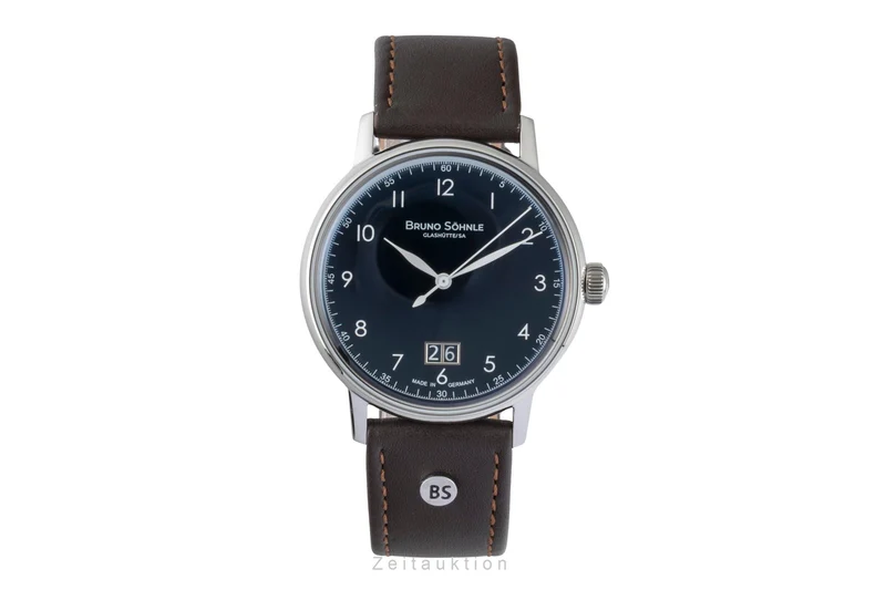 Bruno Söhnle Glashütte Bergamo Big steel quartz men's watch 17-13234-331 [2601715]