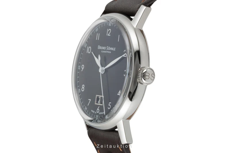 Bruno Söhnle Glashütte Bergamo Big steel quartz men's watch 17-13234-331 [2601715]