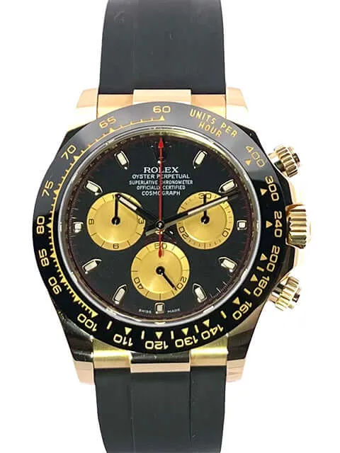 Rolex Daytona 116518LN Gelbgold Oysterflex Schwarz Champagner