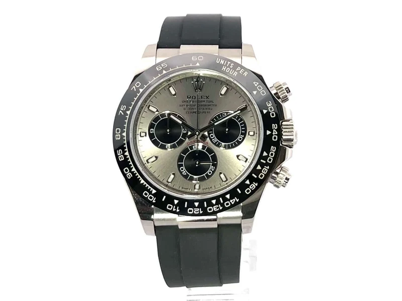 Rolex Daytona 116519LN Weißgold Oysterflex Grau