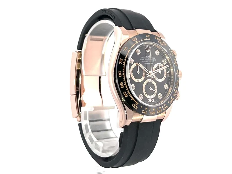 Rolex Daytona 116515 LN Everose-Gold Schwarz Diamant Oysterflex