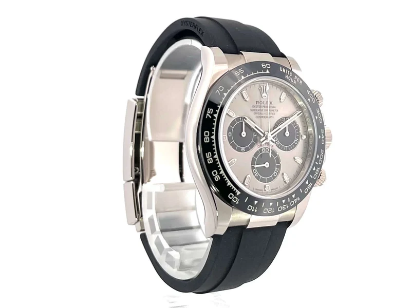 Rolex Daytona 116519LN Weißgold Oysterflex Grau