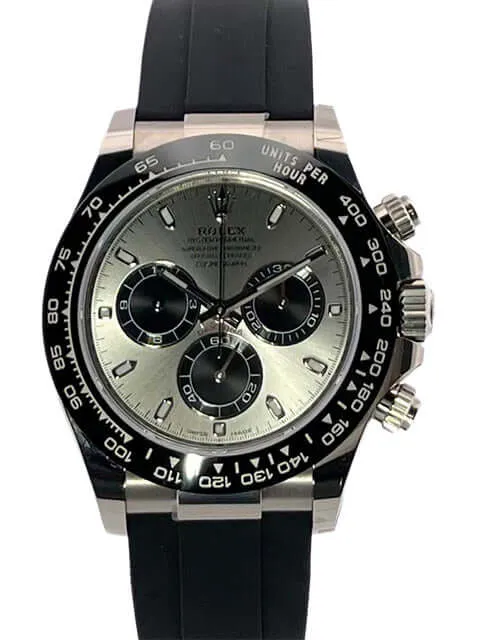 Rolex Daytona Weißgold - Oysterflex 116519LN Grau
