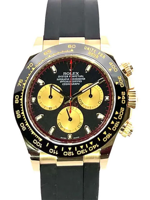 Rolex Daytona 116518LN Gelbgold Oysterflex Schwarz Champagner