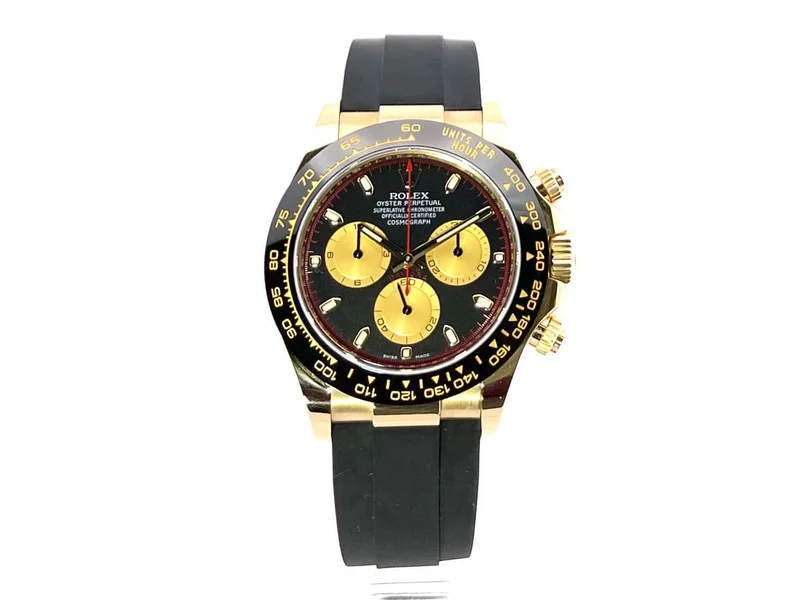 Rolex Daytona 116518LN Gelbgold Oysterflex Schwarz Champagner