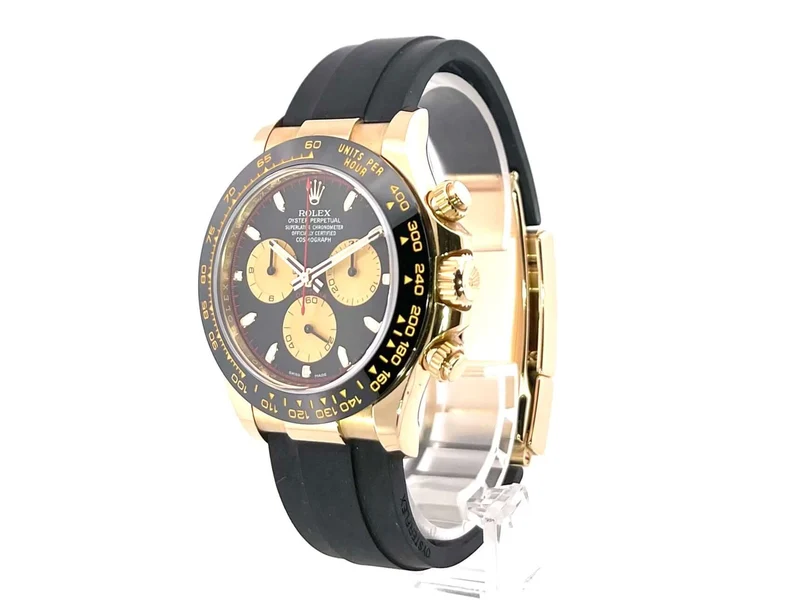 Rolex Daytona 116518LN Gelbgold Oysterflex Schwarz Champagner