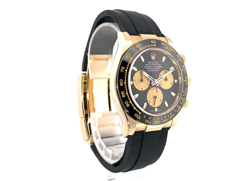 Rolex Daytona 116518LN Gelbgold Oysterflex Schwarz Champagner