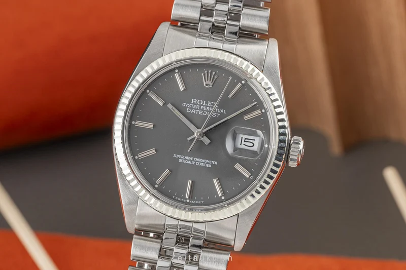 Rolex Datejust steel / white gold automatic men's watch 16014 LP: 7500EUR [2301192]