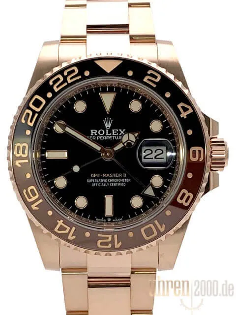 Rolex GMT-Master II Everose-Gold 126715CHNR aus 2019 ungetragen