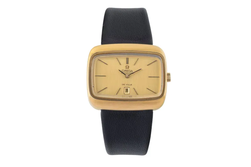 Omega De Ville gilt-brass automatic men's watch 156.0002 Vintage [2507402]