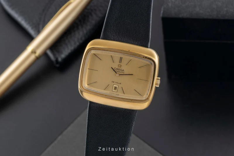 Omega De Ville gilt-brass automatic men's watch 156.0002 Vintage [2507402]