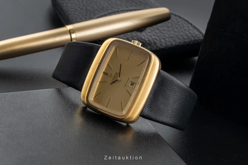 Omega De Ville gilt-brass automatic men's watch 156.0002 Vintage [2507402]
